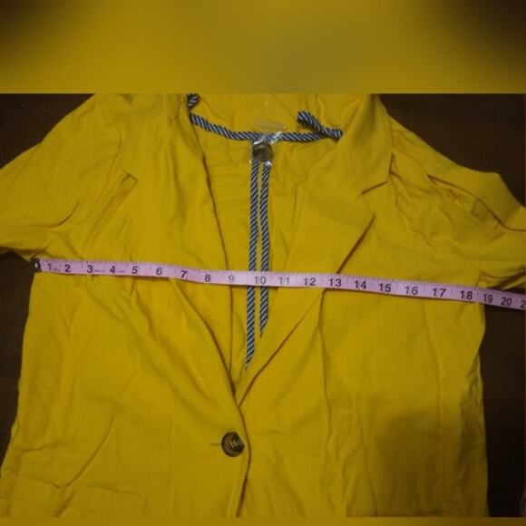 NWOT Soft Surroundings Yellow Cotton Blair Jacket Size Medium - Picture 11 of 14
